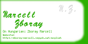 marcell zboray business card